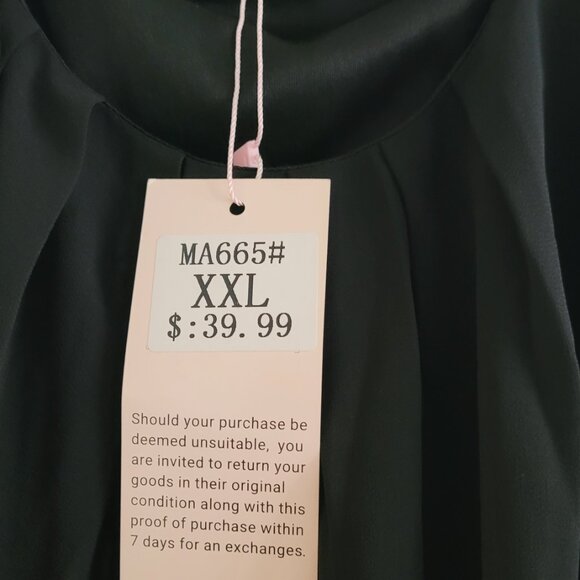 Manner Black Chiffon ta k top  lined with beaded straps - Picture 4 of 7